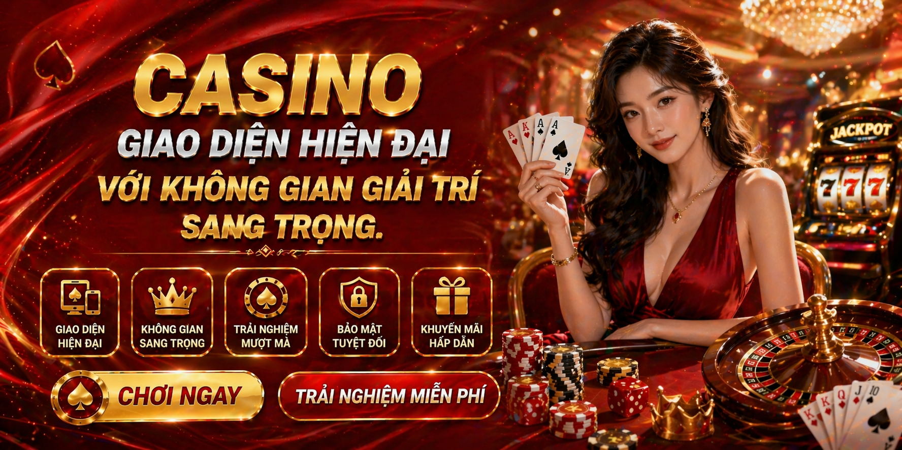 Casino giao diện hiện đại với không gian giải trí sang trọng