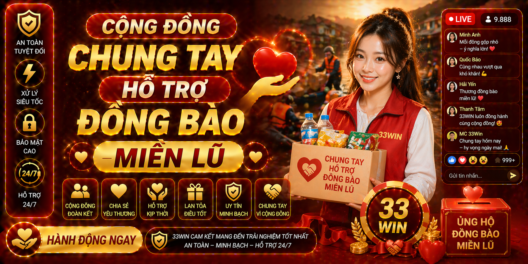 Cộng đồng chung tay hỗ trợ đồng bào miền lũ