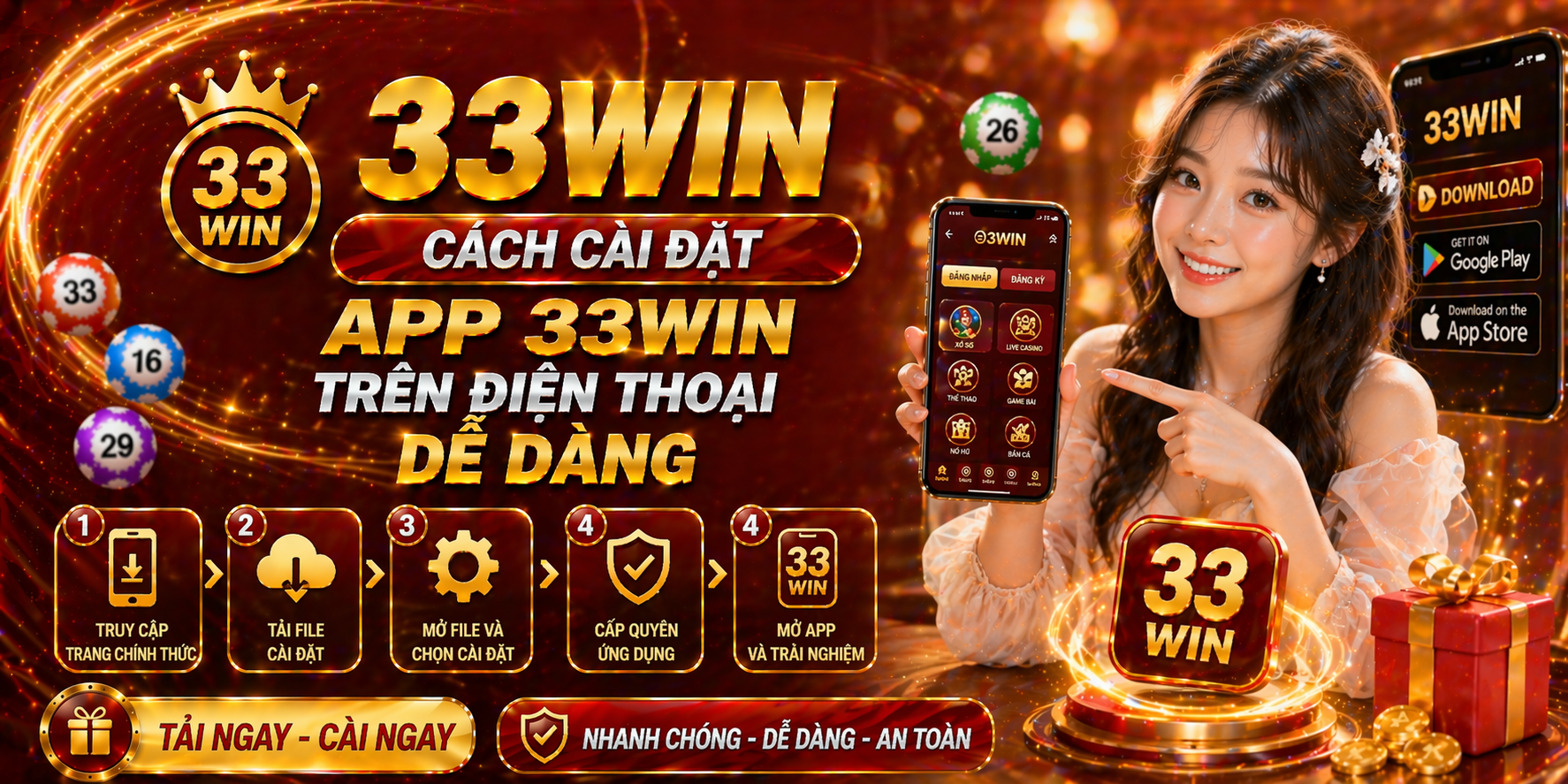 Cách cài đặt app 33Win trên điện thoại dễ dàng