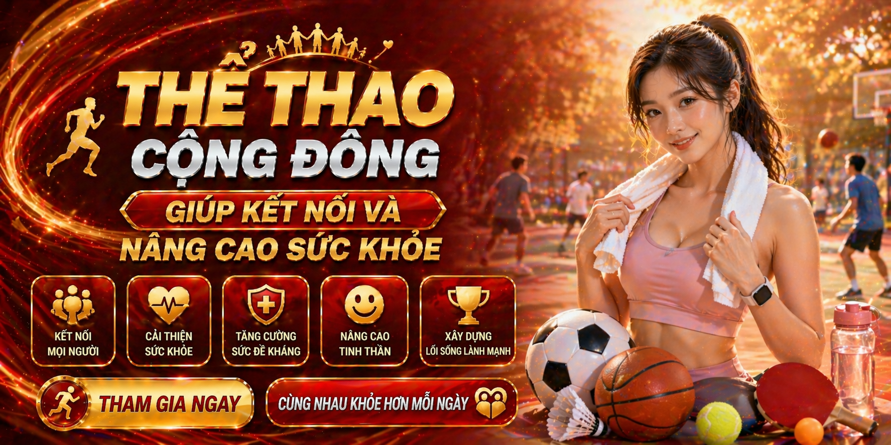 Thể thao cộng đồng giúp kết nối và nâng cao sức khỏe